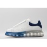 AMQ white &amp; blue oversized sneakers