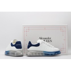 AMQ white &amp; blue oversized sneakers