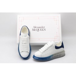 AMQ white &amp; blue oversized sneakers