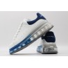 AMQ white &amp; blue oversized sneakers