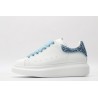 AMQ White &amp; Blue Tiny Dancer Oversized Sneakers