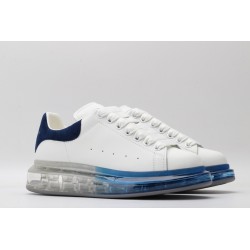 AMQ white &amp; blue oversized sneakers