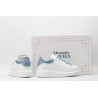 AMQ White &amp; Blue Tiny Dancer Oversized Sneakers