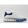 AMQ white &amp; blue oversized sneakers