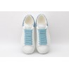 AMQ White &amp; Blue Tiny Dancer Oversized Sneakers