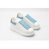 AMQ White &amp; Blue Tiny Dancer Oversized Sneakers