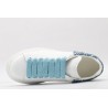 AMQ White &amp; Blue Tiny Dancer Oversized Sneakers