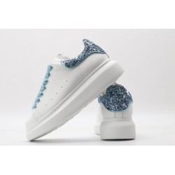 AMQ White &amp; Blue Tiny Dancer Oversized Sneakers