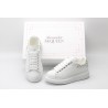 AMQ oversized white sneakers with siL*Ver-finished hammered stud