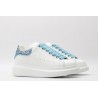 AMQ White &amp; Blue Tiny Dancer Oversized Sneakers