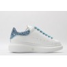 AMQ White &amp; Blue Tiny Dancer Oversized Sneakers