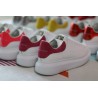 AMQ White &amp; Red Beetle Oversized Sneakers