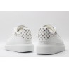 AMQ oversized white sneakers with siL*Ver-finished hammered stud