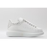 AMQ oversized white sneakers with siL*Ver-finished hammered stud