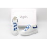 AMQ oversized sneakers with blue heel