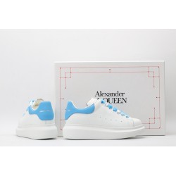 AMQ oversized sneakers with sky blue heel