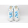 AMQ oversized sneakers with sky blue heel