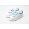 AMQ oversized sneakers with sky blue heel