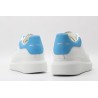 AMQ oversized sneakers with sky blue heel