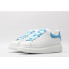 AMQ oversized sneakers with sky blue heel