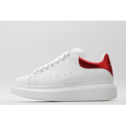 AMQ red foil embellished chunky leather sneakers