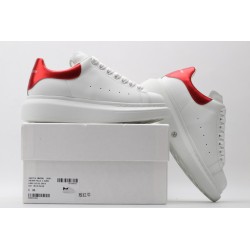 AMQ red foil embellished chunky leather sneakers