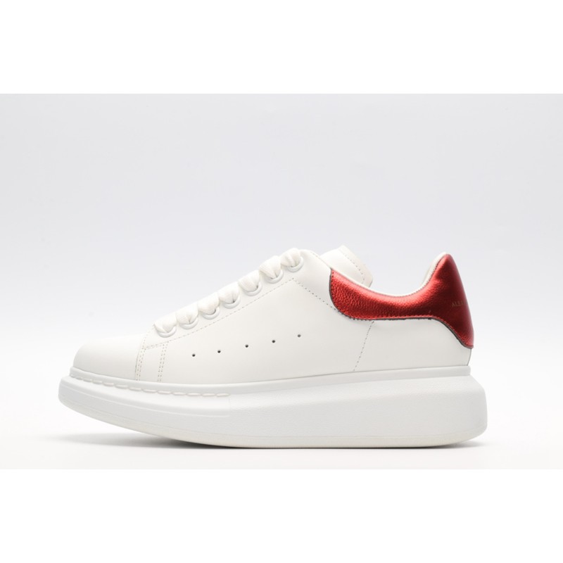 AMQ red foil embellished chunky leather sneakers