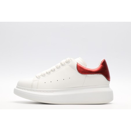 AMQ red foil embellished chunky leather sneakers