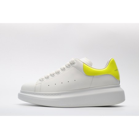 AMQ yellow foil embellished chunky leather sneakers