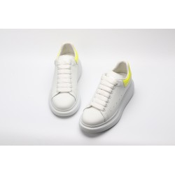 AMQ yellow foil embellished chunky leather sneakers