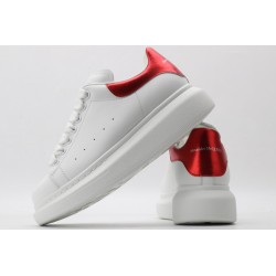 AMQ red foil embellished chunky leather sneakers