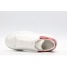 AMQ red foil embellished chunky leather sneakers