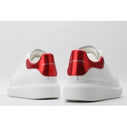 AMQ red foil embellished chunky leather sneakers