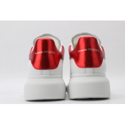 AMQ red foil embellished chunky leather sneakers