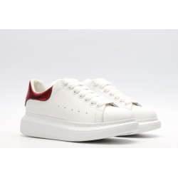 AMQ red foil embellished chunky leather sneakers