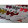 AMQ oversized sneakers with red heel