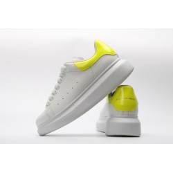 AMQ yellow foil embellished chunky leather sneakers