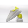 AMQ yellow foil embellished chunky leather sneakers