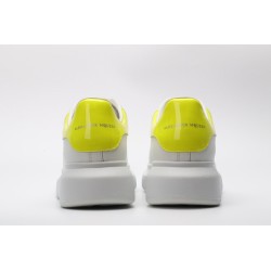 AMQ yellow foil embellished chunky leather sneakers