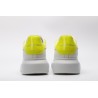 AMQ yellow foil embellished chunky leather sneakers