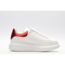 AMQ red foil embellished chunky leather sneakers