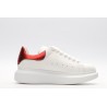 AMQ red foil embellished chunky leather sneakers