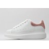 AMQ White &amp; Rose Studded Oversized Sneakers