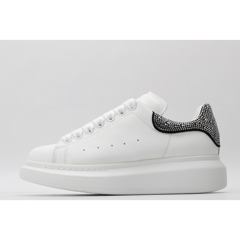 AMQ White &amp; Black Studded Oversized Sneakers