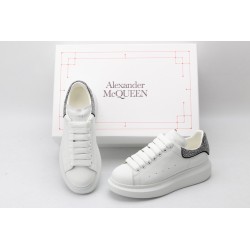 AMQ White &amp; Black Studded Oversized Sneakers