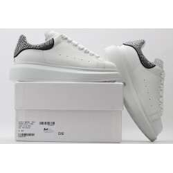 AMQ White &amp; Black Studded Oversized Sneakers