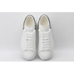 AMQ White &amp; Black Studded Oversized Sneakers