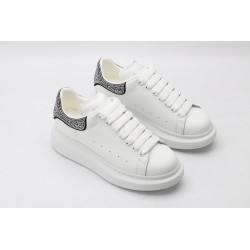 AMQ White &amp; Black Studded Oversized Sneakers