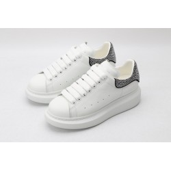 AMQ White &amp; Black Studded Oversized Sneakers