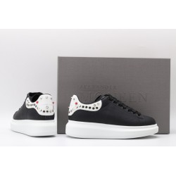 AMQ Black Studded Logo Oversized Sneakers